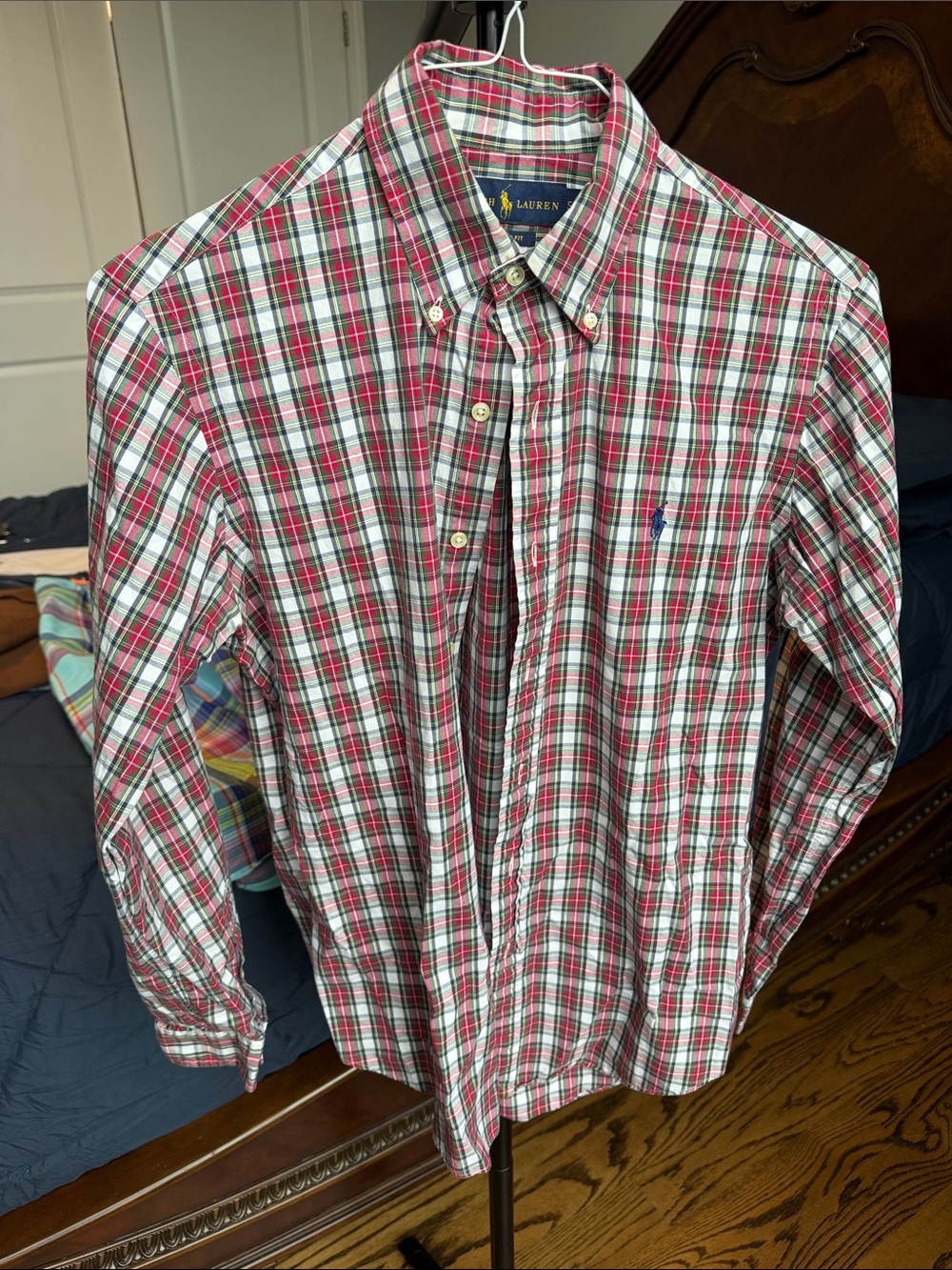 Polo by Ralph Lauren Red and White Plaid Button-Down Shirt